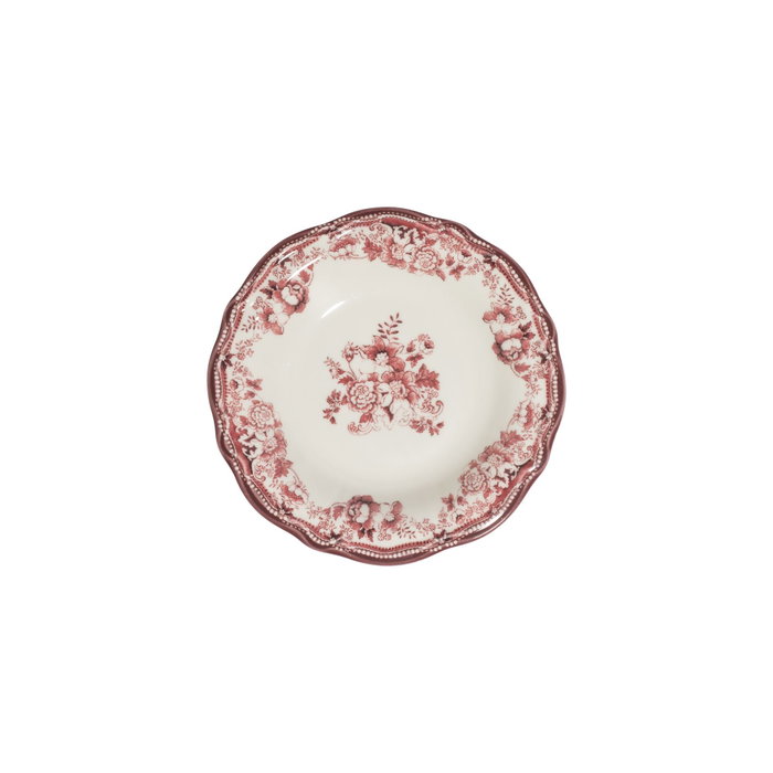 Hermia Velour Maroon Fulya Juego de Cena de 24 Piezas